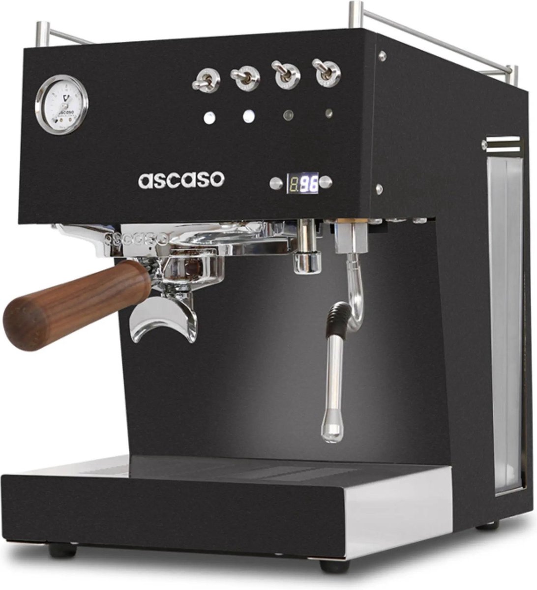 Ascaso Steel Duo PID V2 Black&Wood Espressomaskin, pro för hem - Svart