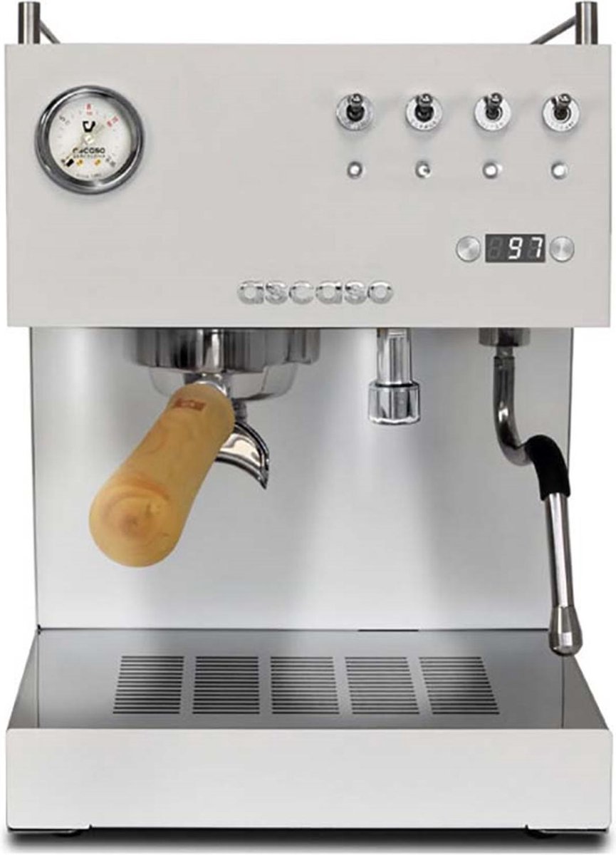 Ascaso Steel Duo PID V2 White&Wood Espressomaskin, pro för hem - Vit