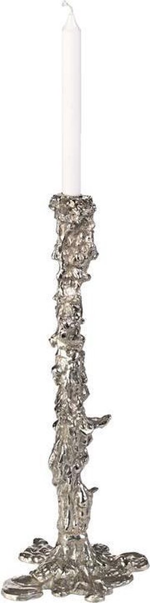 POLSPOTTEN Portavelas Drip XXL 50 cm Plateado