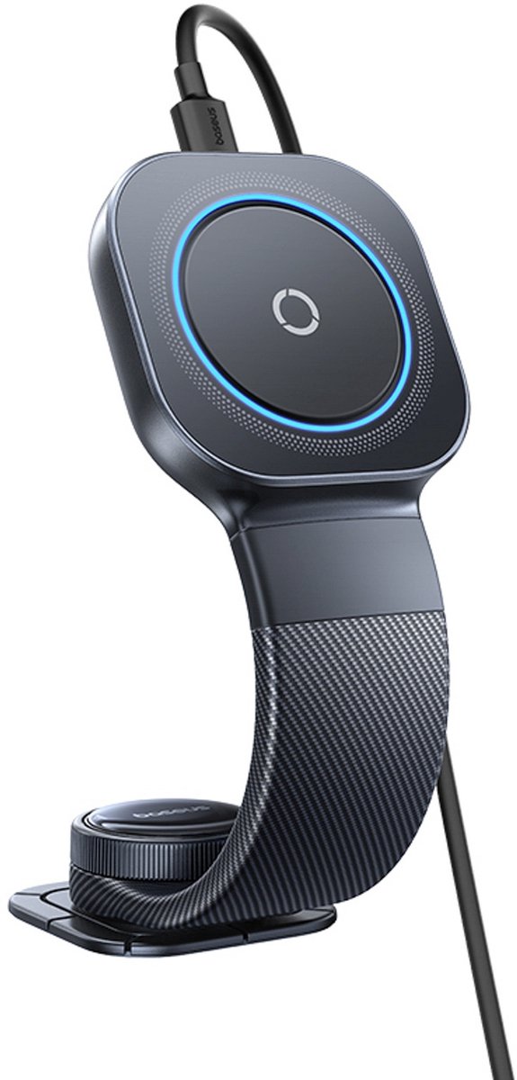 Baseus PrimeTrip C03Pro Dashboard Car Holder with Wireless Charger Compatible with MagSafe - Black
