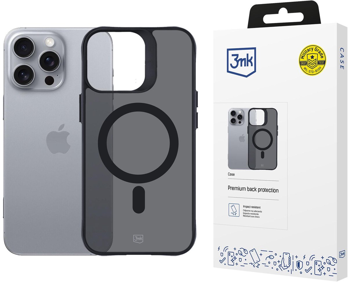 3mk Smoke MagCase with MagSafe for iPhone 16 Pro Max - Semi-Transparent