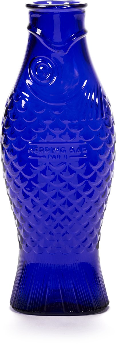 Serax Botella de vidrio Fish & Fish 85 cl Cobalt blue