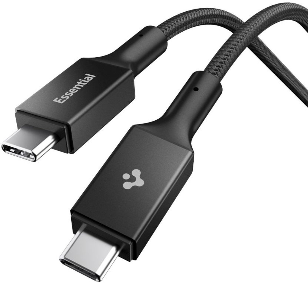 Spigen Essential USB C to USB C 240W Fabric Cable - black EB24015CC