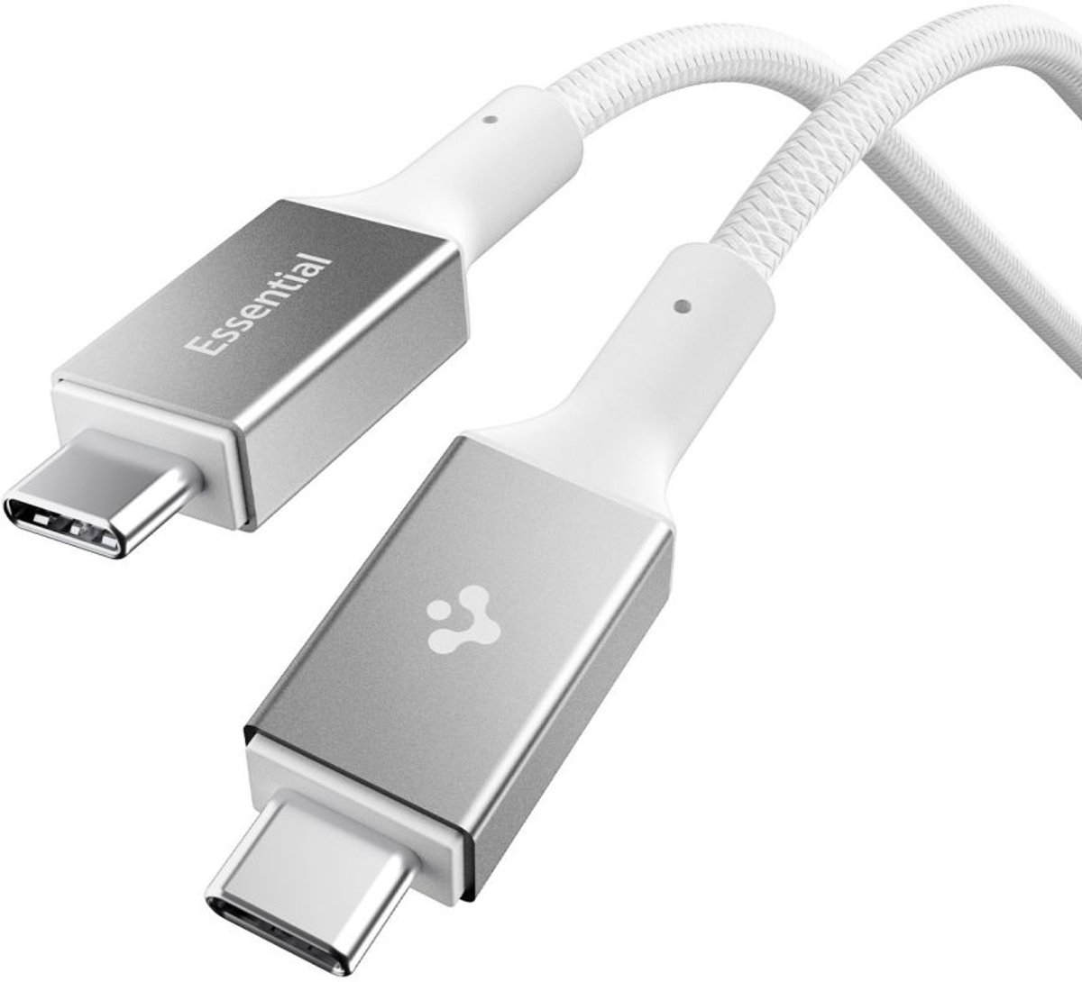 Spigen Essential USB C to USB C 240W Fabric Cable - white EB24015CC