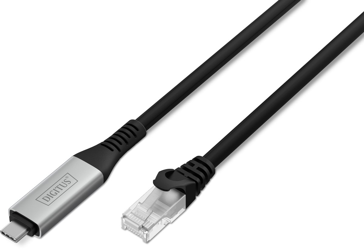 DIGITUS USB-C 3.2 Gen1 to RJ45 Adapter - 2m - Sort