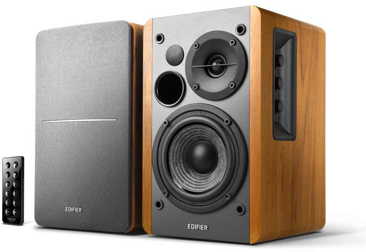 Edifier R1280DB - 2.0 Bluetooth Bookshelf Speakers - 42W - Brown