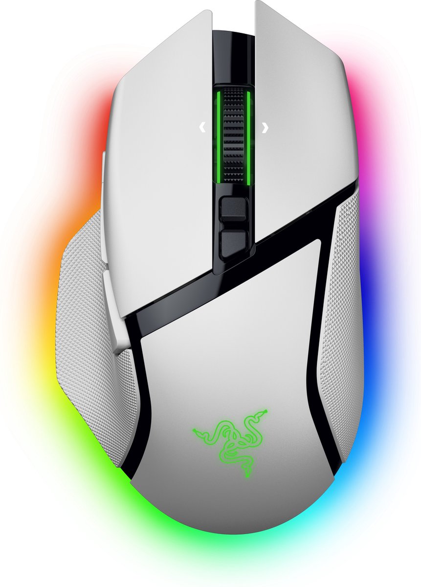 Razer Basilisk V3 Pro 35K - Gaming Mus - Optisk - 11 knapper - Hvid med RGB-LED lys