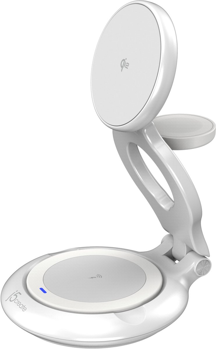 j5create Qi2 3-in-1 Magnetic Foldable Wireless Charging Station