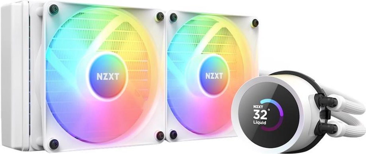 NZXT Kraken 240 White RGB - CPU Vandkøling - Max 31 dBA