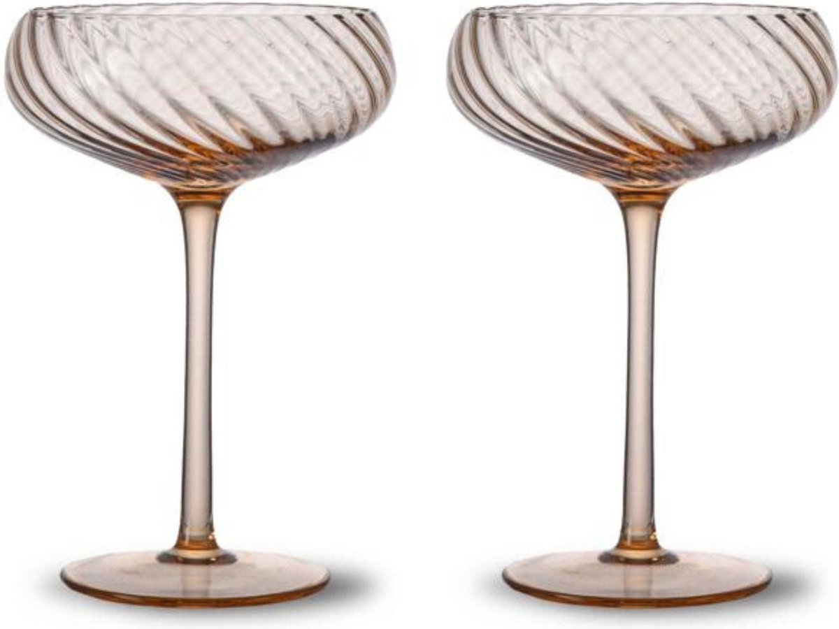 Byon 2 Copas de champán Opacity 30 cl Melocotón