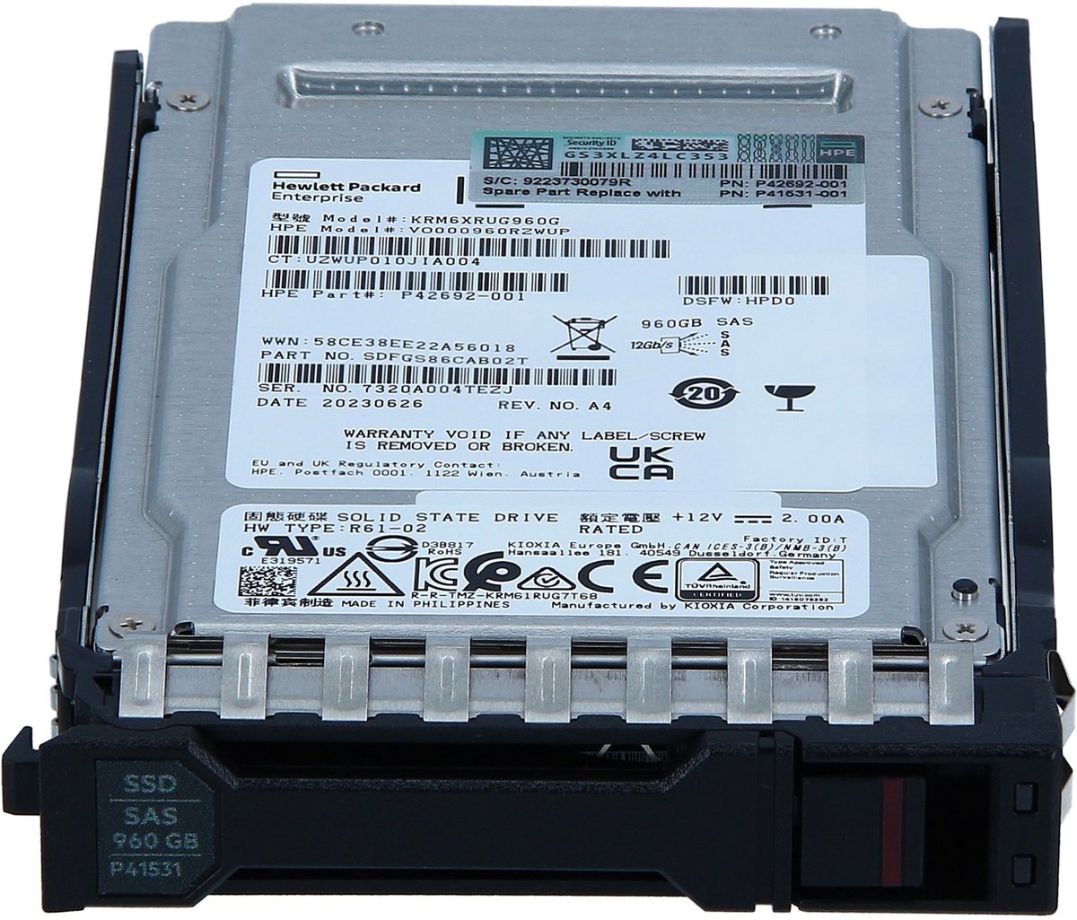 HP E - SSD - Read Intensive - 960 GB - SAS 12Gb/s