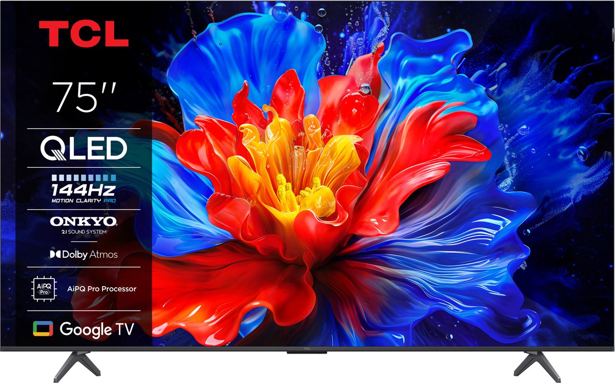 TCL 75" Fladskærms TV LED 4K 75P8K P8K Series - 75" Class (74.5" viewable) LED-backlit LCD TV - QLED - 4K