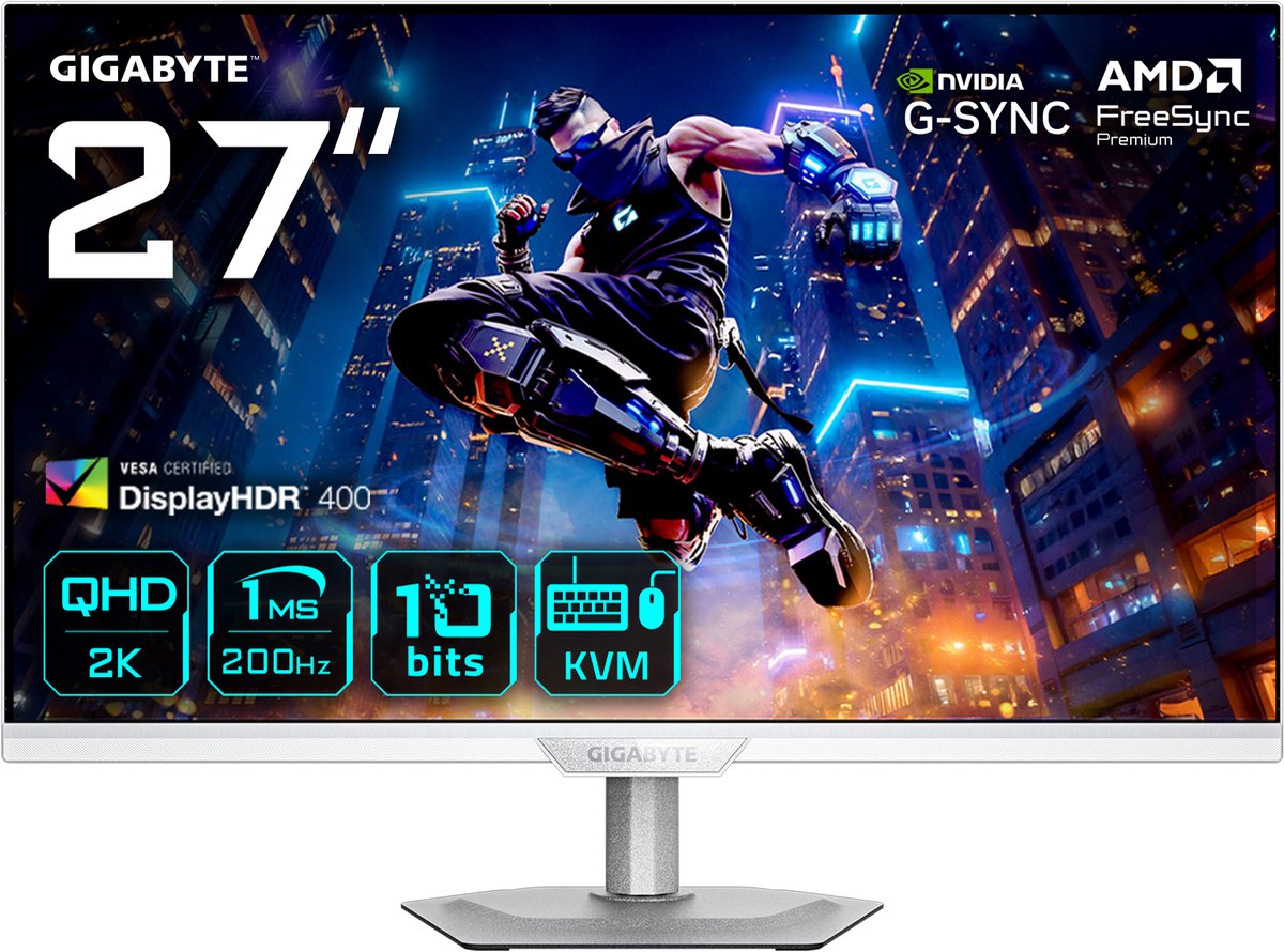 27" GIGABYTE M27Q2 QD - 2560x1440 (QHD) - 210Hz - IPS - 18W USB-C - KVM switch