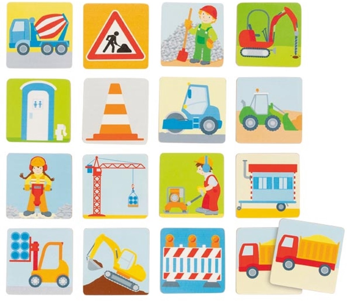 Goki Wooden Memo Game Construction Site 32 pcs.