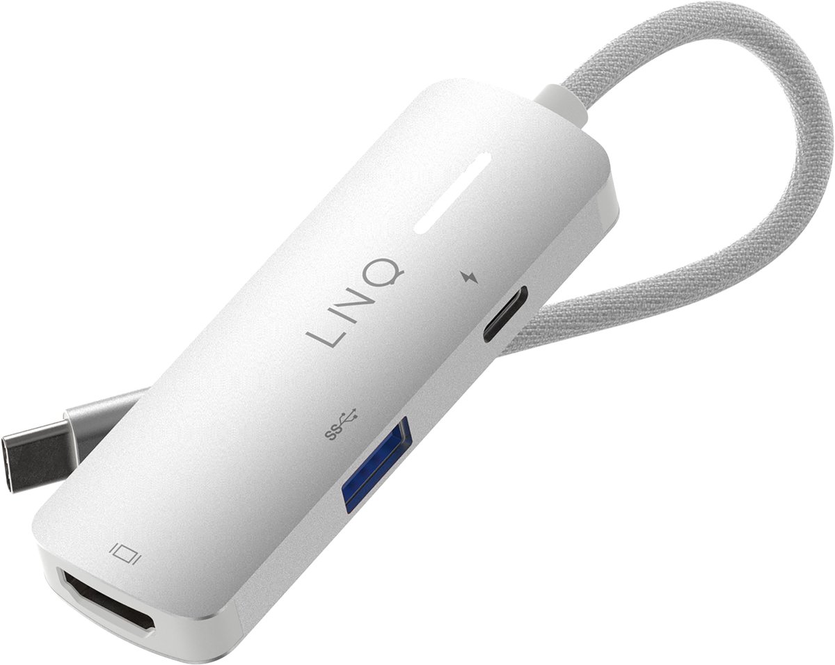 LINQ 3in1 140W USB-C Multiport Hub | Space Grey-White