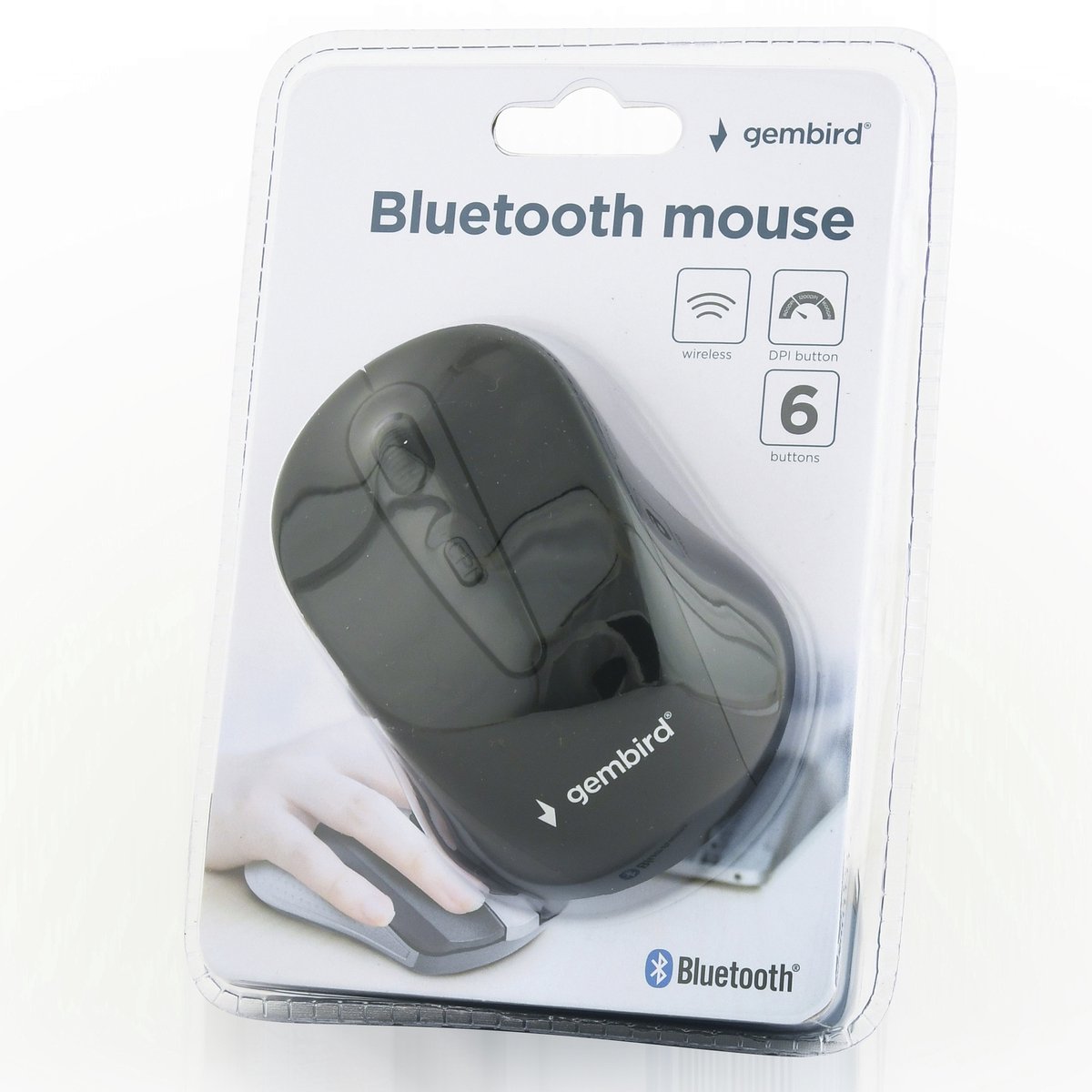 Gembird Blueooth wireless mouse - Mus - Optisk - 6 knapper - Sort