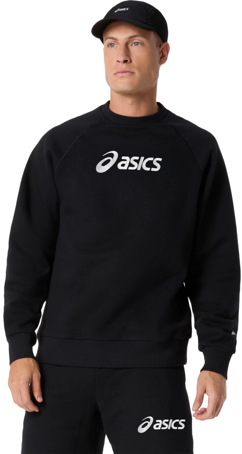 ASICS Logo Fleece Crew-Neck Top Gr. L Schwarz Herren