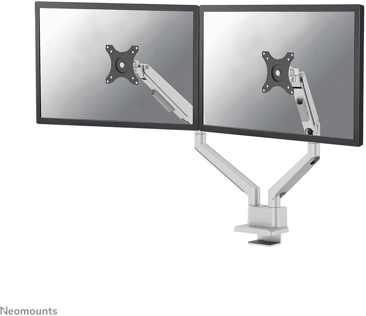 Neomounts NEXT Slim DS70-250SL2 mounting kit - full-motion - for 2 monitors - silver