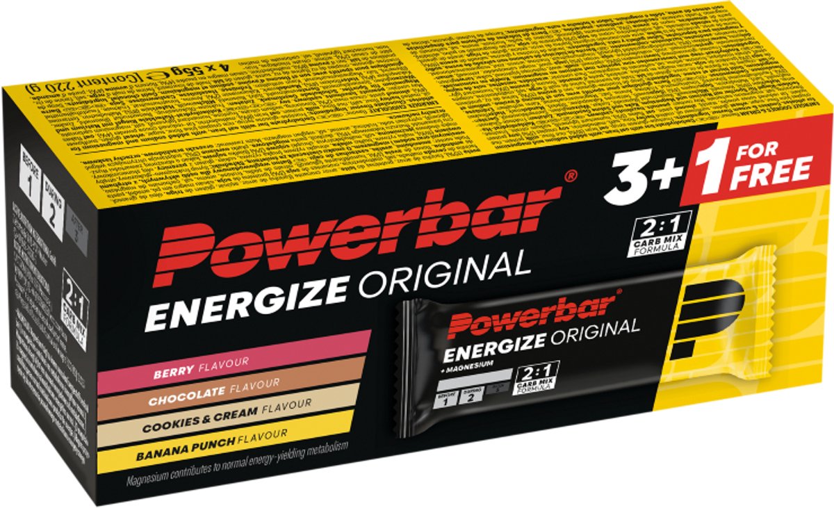 Barres PowerBar Energize C2Max MultiPack 9 packs of 3+1x55gr