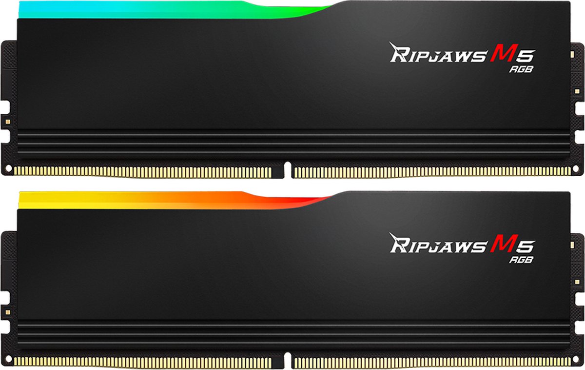 G.Skill Ripjaws M5 RGB DDR5-5600 - 96GB - CL40 - Dual Channel (2 pcs) - Intel XMP - Sort med RGB