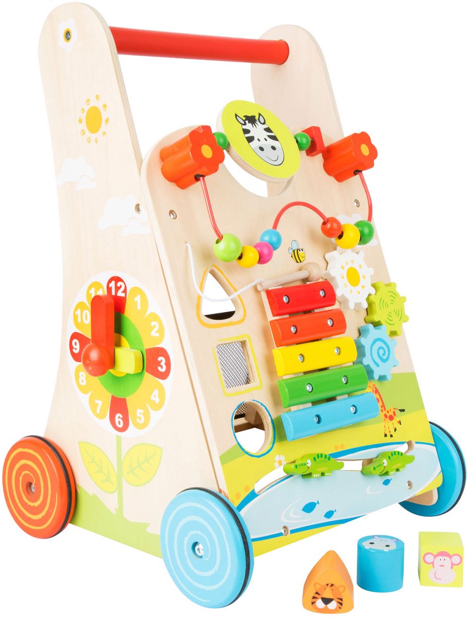 Small Foot - Wooden Baby Walker Walker Colorful