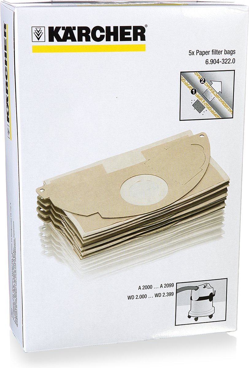 Kärcher Paper filter bags (5 bags)