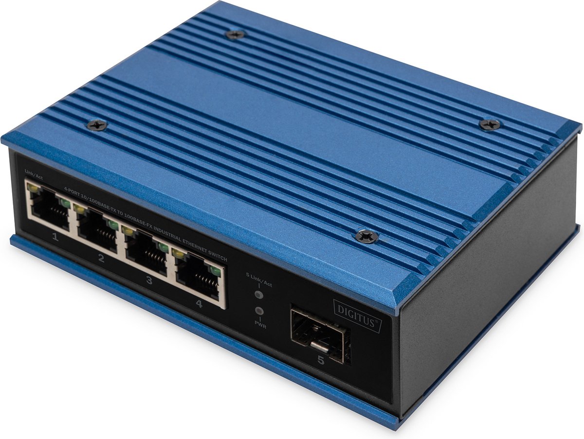 DIGITUS - switch - industrial - 4 ports - unmanaged
