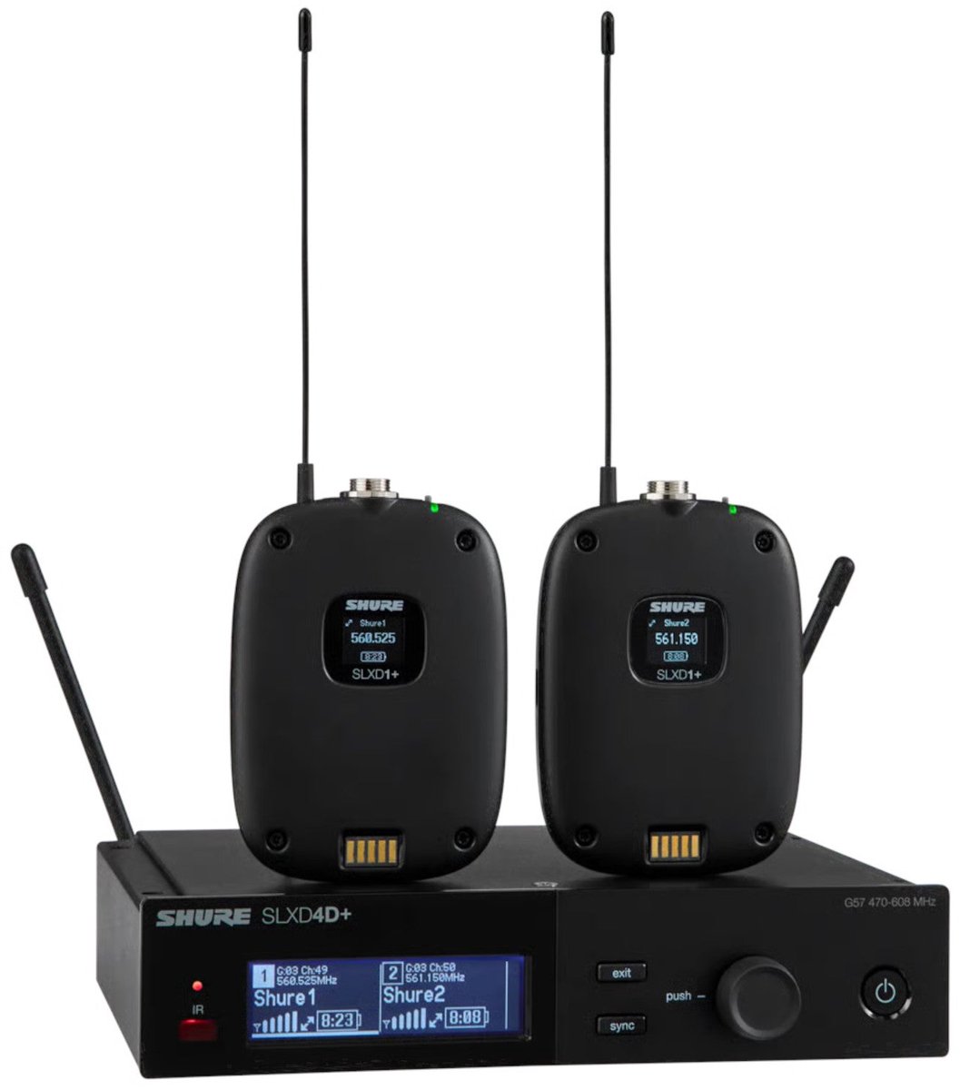Shure SLXD14D+ G65 sistema bodypack wireless (470-606 MHz)