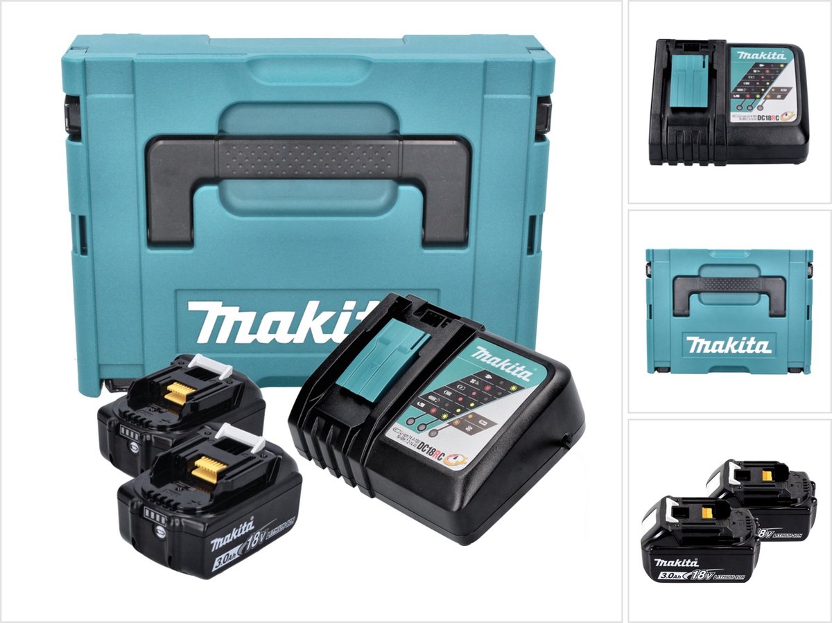 Makita 197952-5 BL1830B+DC18RC Batteria dellutensile e caricabatterie 18 V 3 Ah Li-Ion