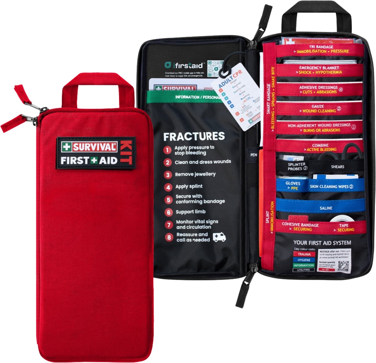 Trousse de primeros auxilios fina Survival First Aid Kit Slimline