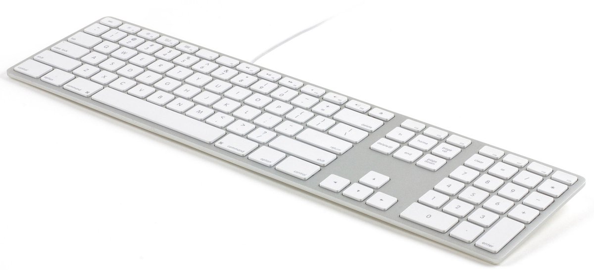 Matias FK318S Wired Aluminium Keyboard for Mac USB Tastiera Inglese US, QWERTY, Mac Argento