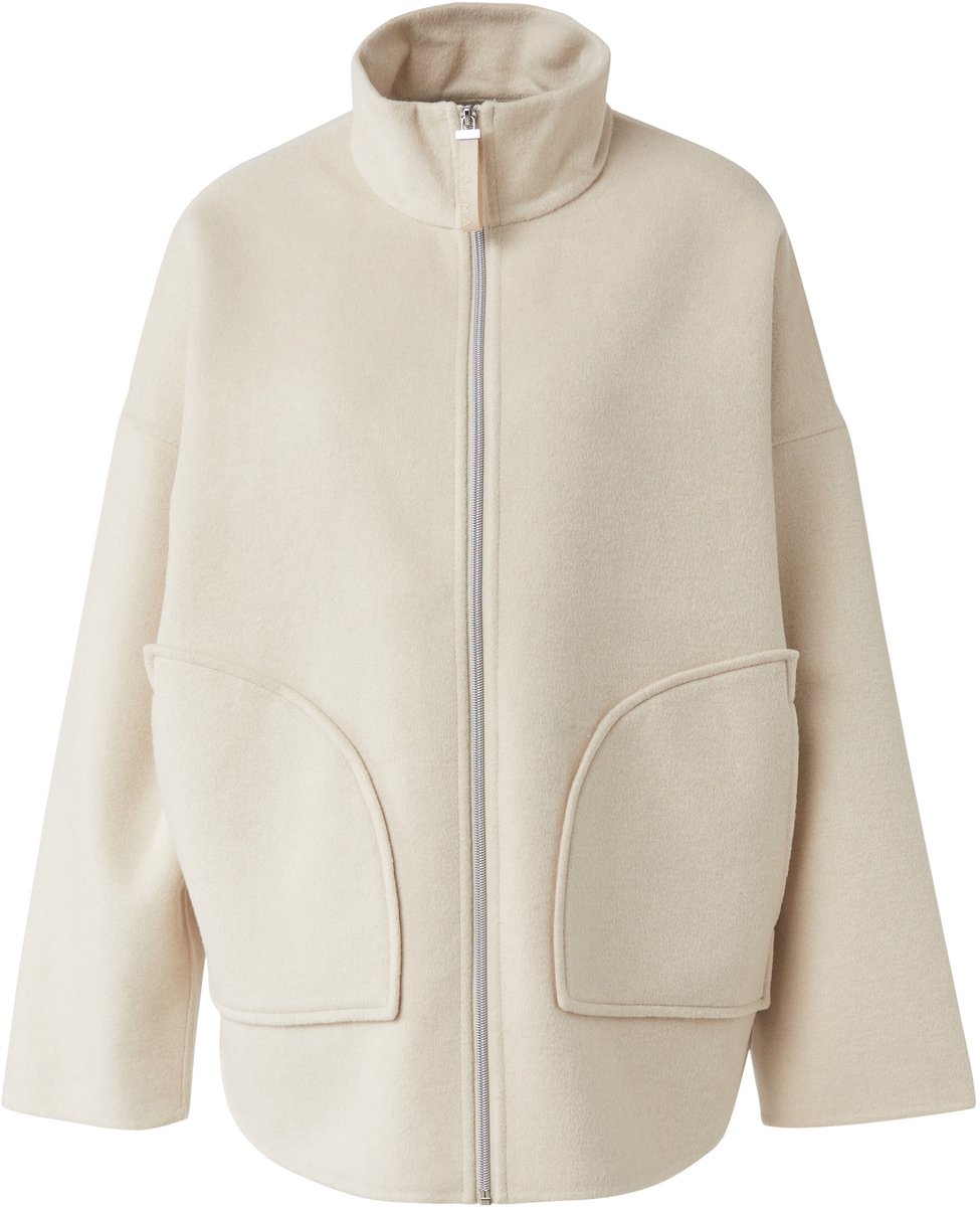 Chaqueta de twill de doble cara con cuello alto mujer COMMA