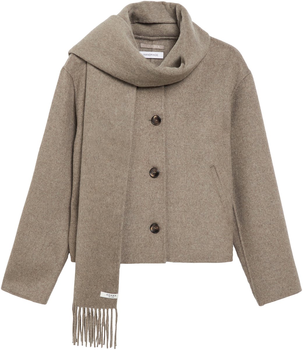 Chaqueta reversible con bufanda extraíble mujer COMMA
