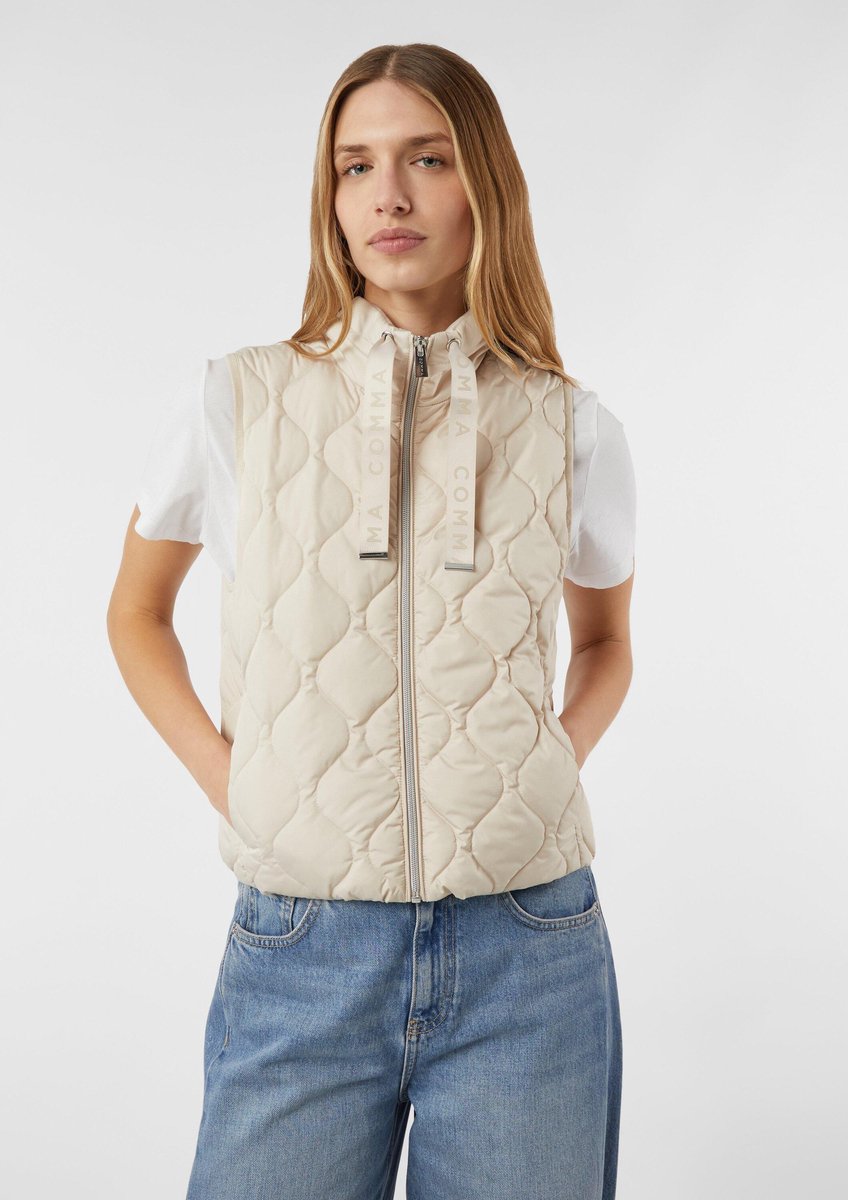 Chaleco acolchado de múltiples capas mujer COMMA
