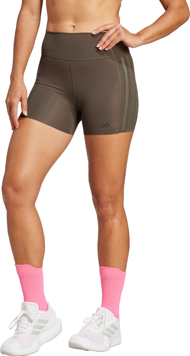 Leggings de mujer con dobladillo crudo adidas Optime 4"