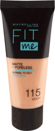 Maybelline New York Fit Me Matte & Poreless Foundation 115 Elfenbein, 30 ml