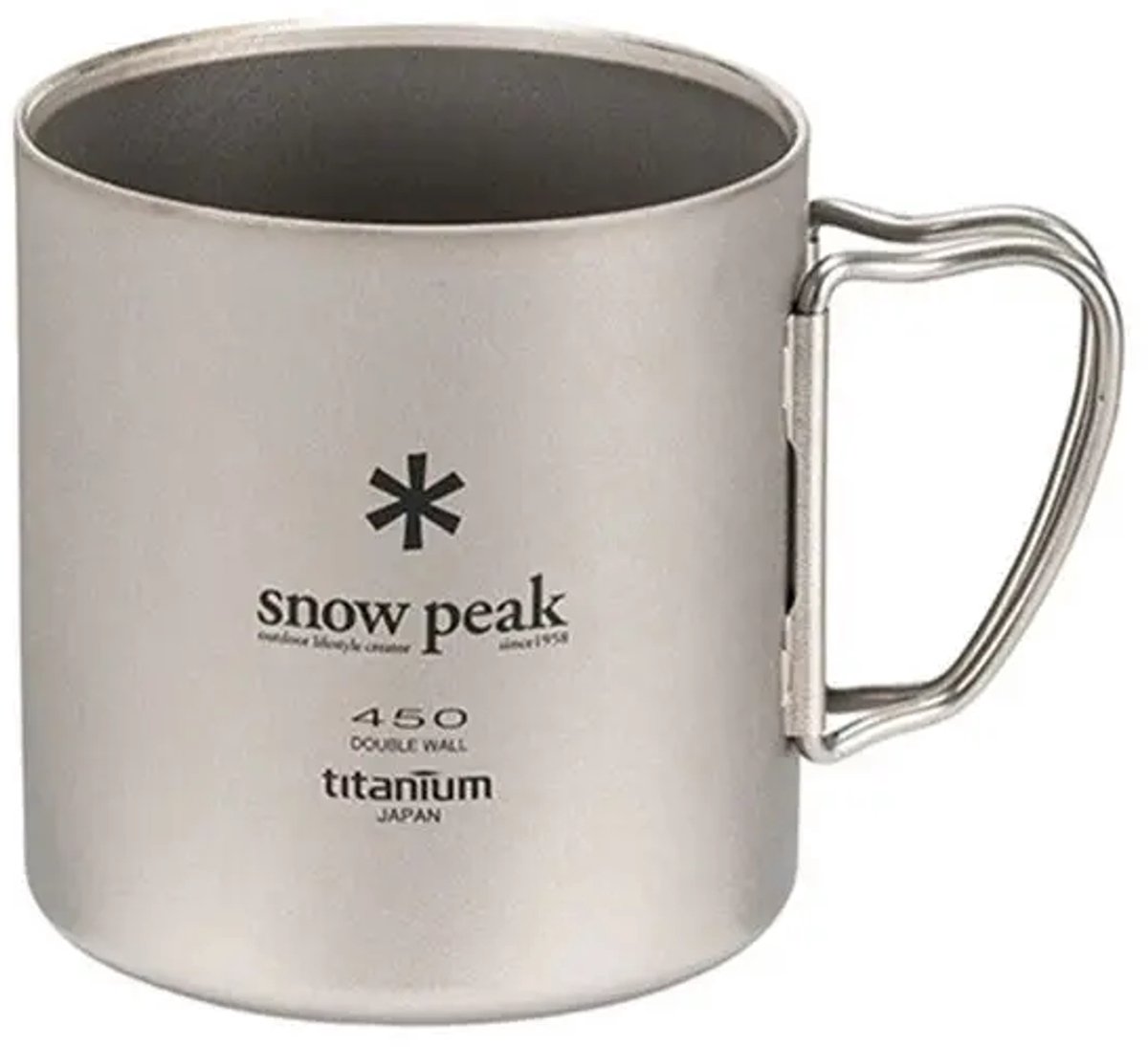 Taza de titanio de doble pared Snow Peak 450