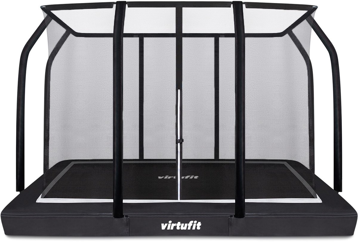 Trampolín de fitness enterrado con red de seguridad VirtuFit Premium