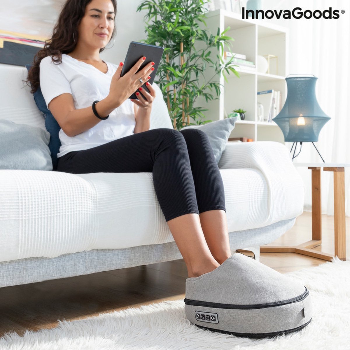 Masajeador térmico shiatsu 2 en 1 InnovaGoods Futsa