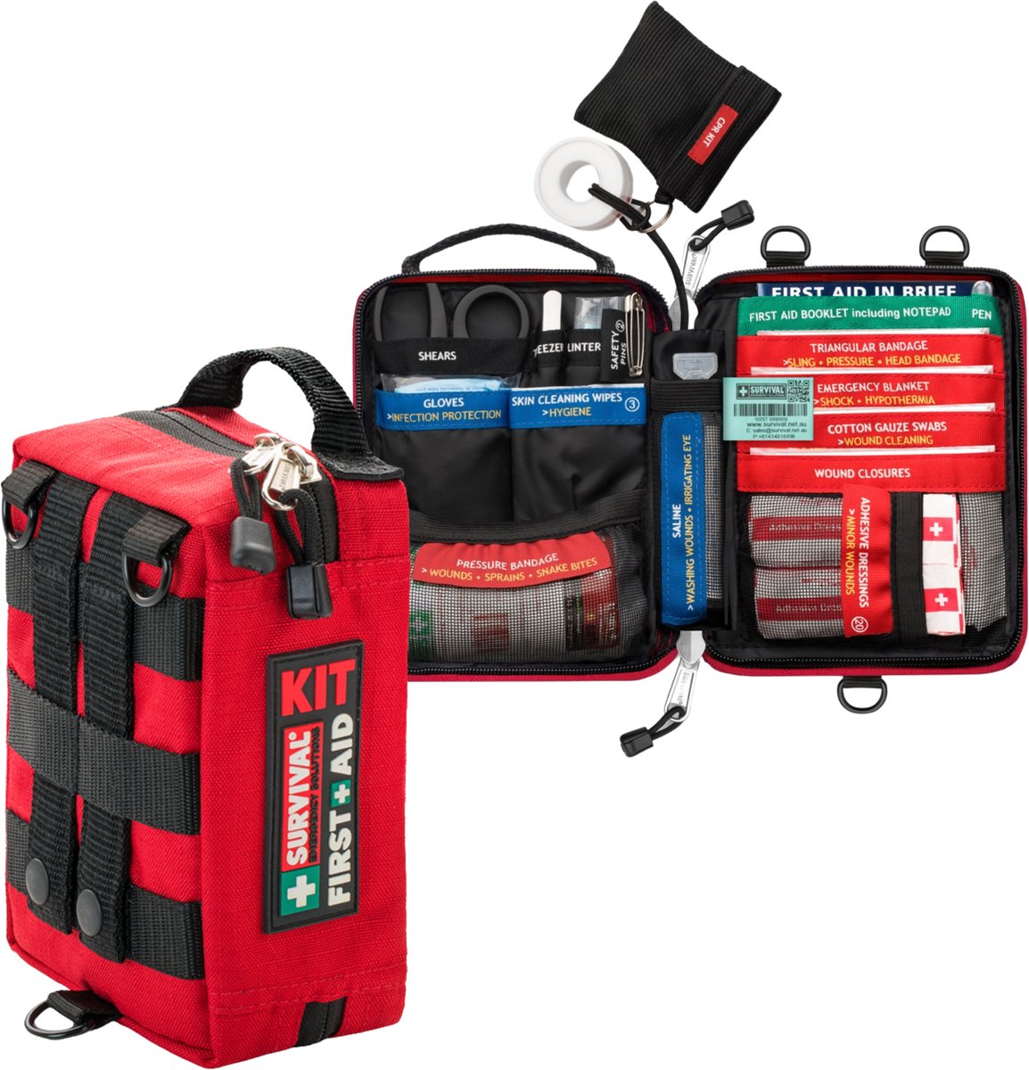 Botiquín de primeros auxilios compacto Survival First Aid Kit