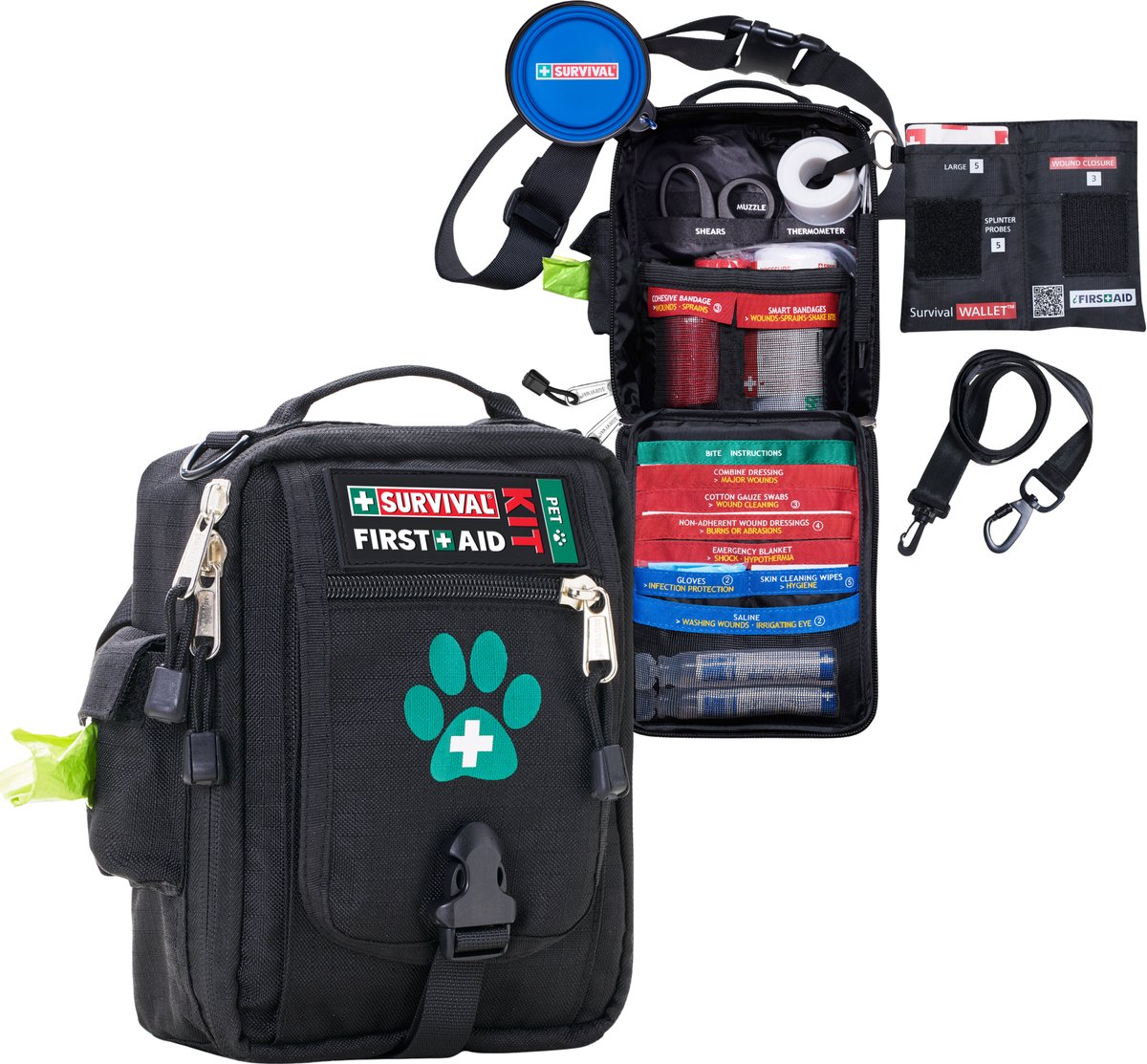 Kit de primeros auxilios para mascotas Survival First Aid Kit