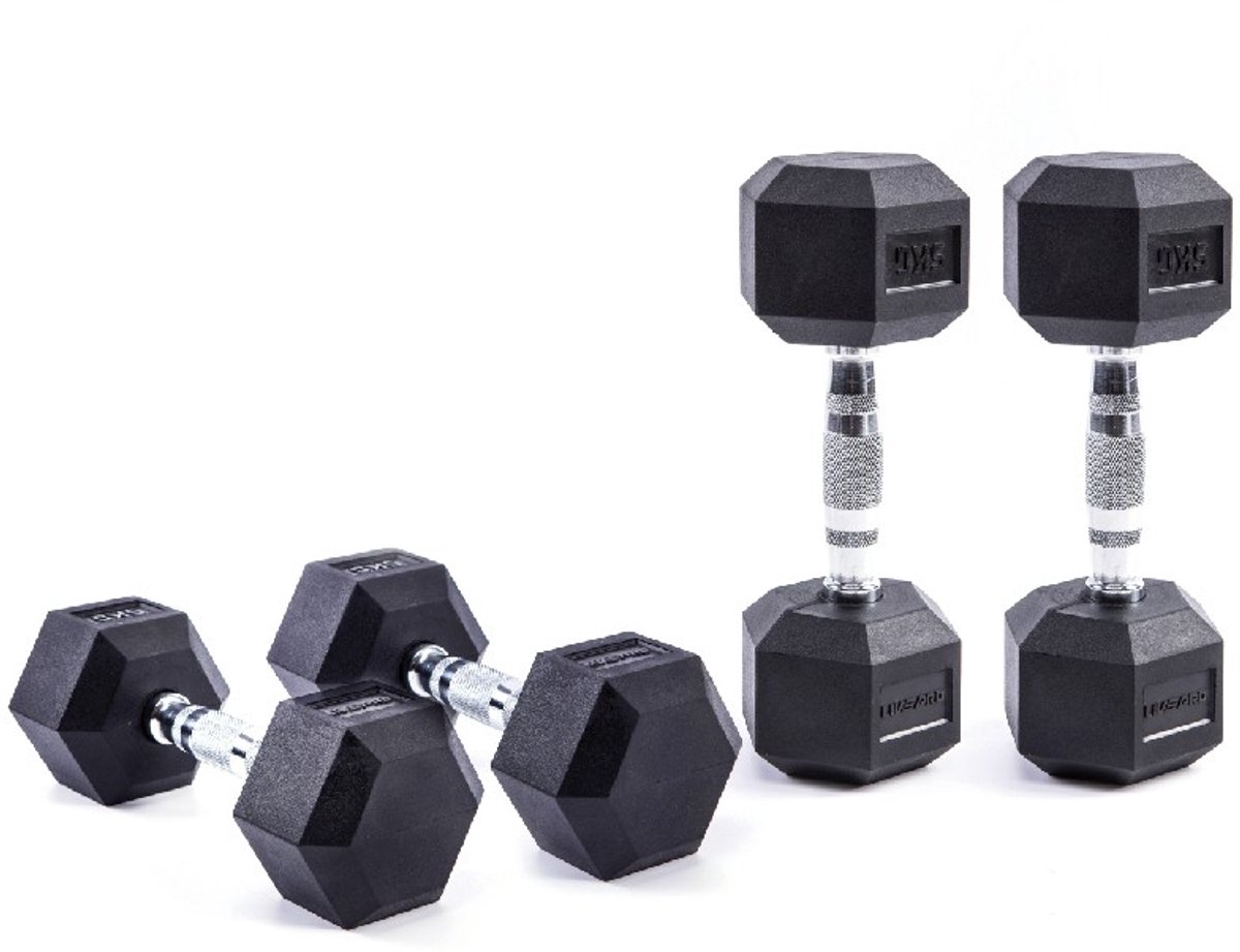Haltero hexagonal de goma Livepro