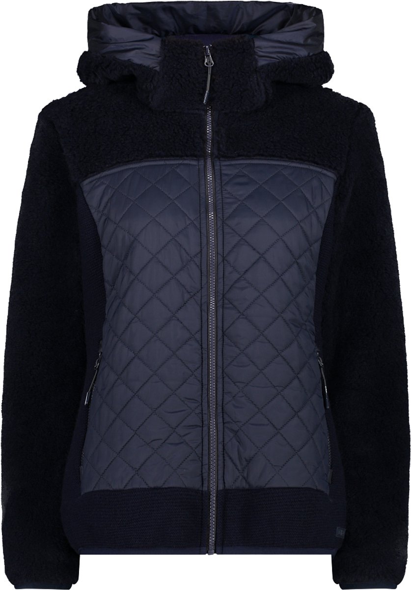Wooltech Damen Kapuzenjacke CMP Teddy Fur effect