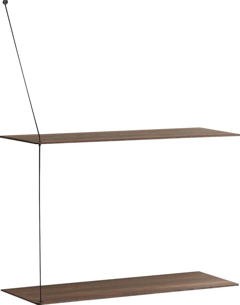 Woud Estantería Stedge Roble ahumado, 80 cm