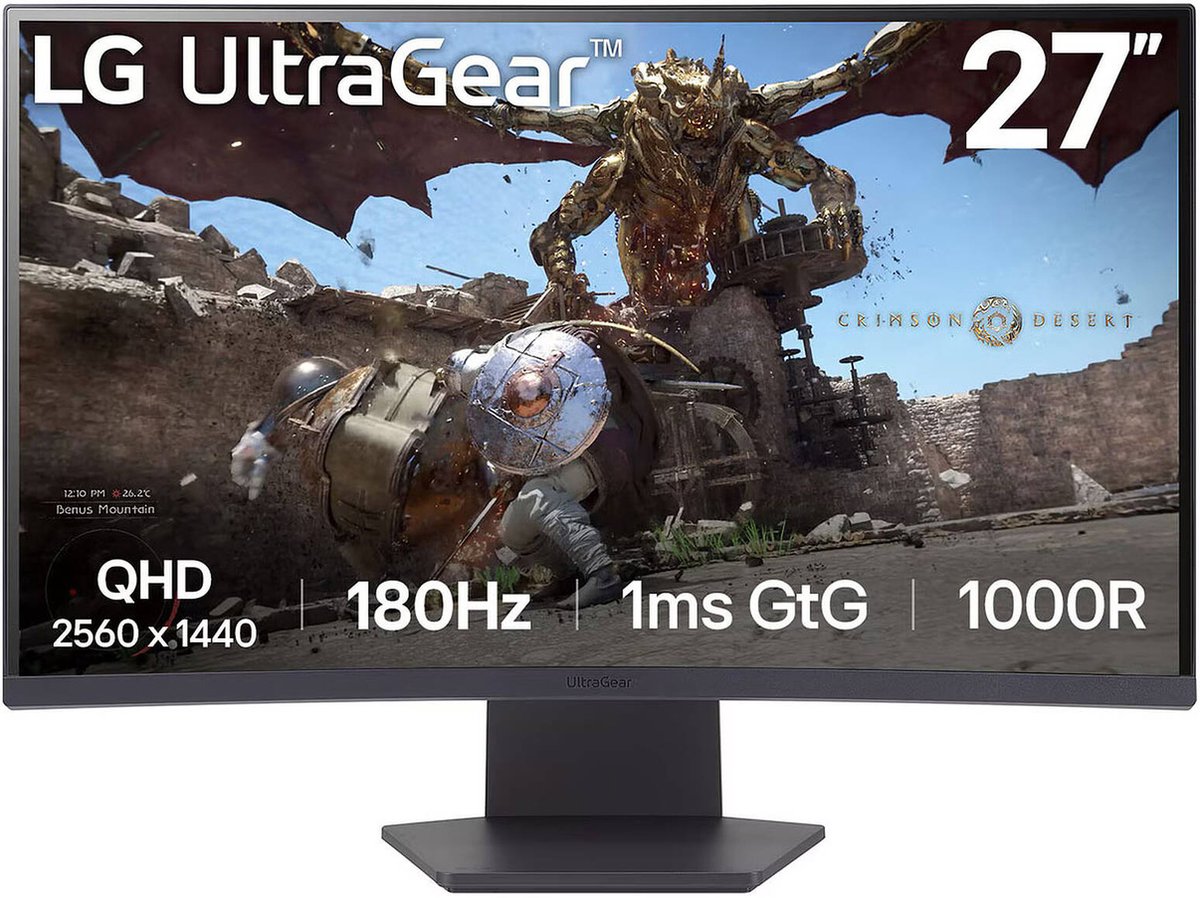LG 27GS60QC-B pantalla para PC 68,6 cm (27") 2560 x 1440 Pixeles Full HD LCD Negro