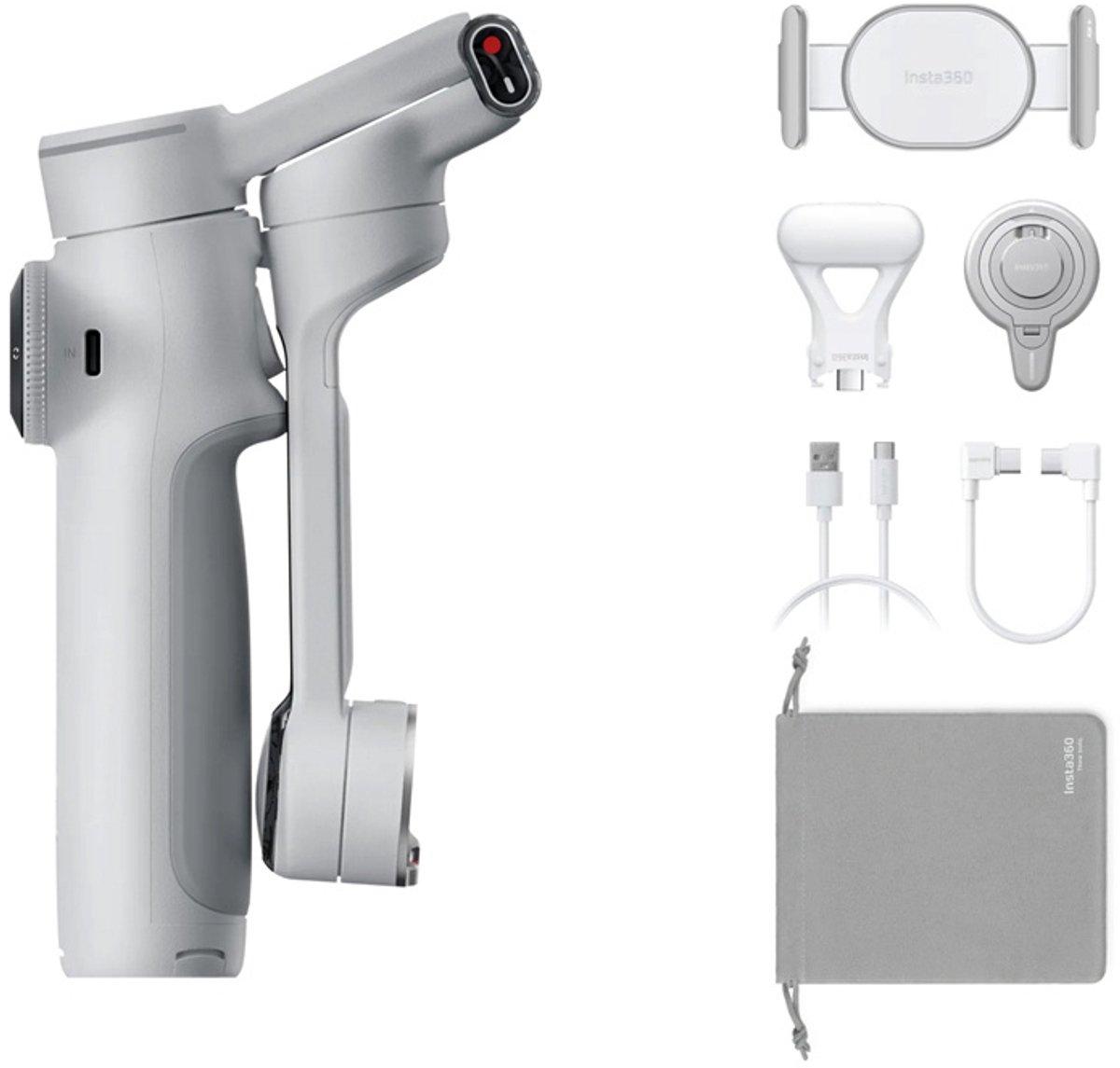 Gimbal INSTA360 Flow 2 Pro | Kit para creadores Acero Gris | seguimiento activo zoom y multi-persona