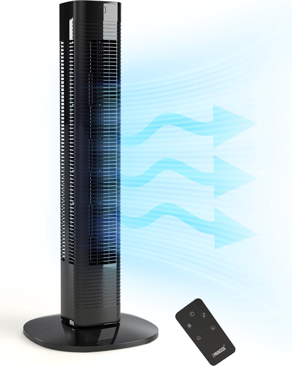 Ventilador de Torre Princess 358230 | 80 cm | 50W | Negro