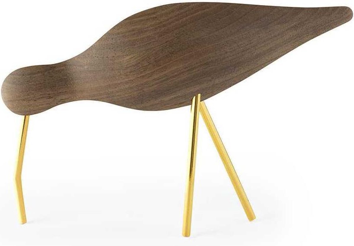 Normann Copenhagen Uccello trampoliere noce-ottone Grande
