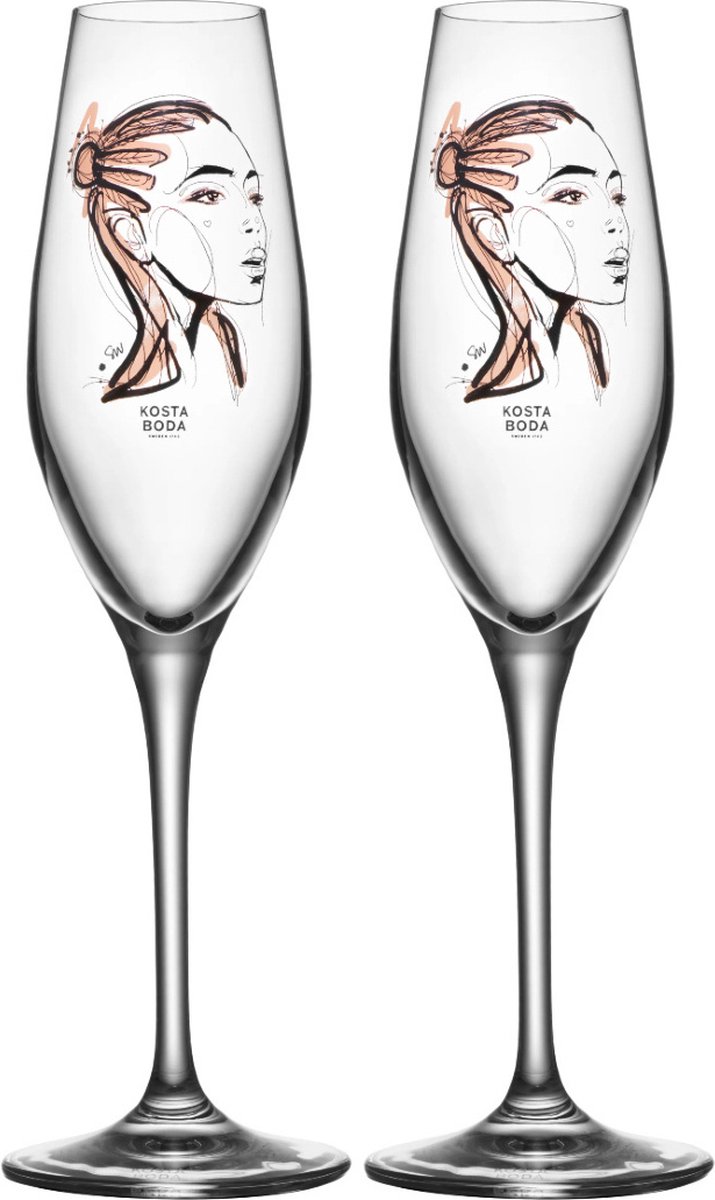 Kosta Boda 2 Copas de champagne 24 cl All about you Forever Yours