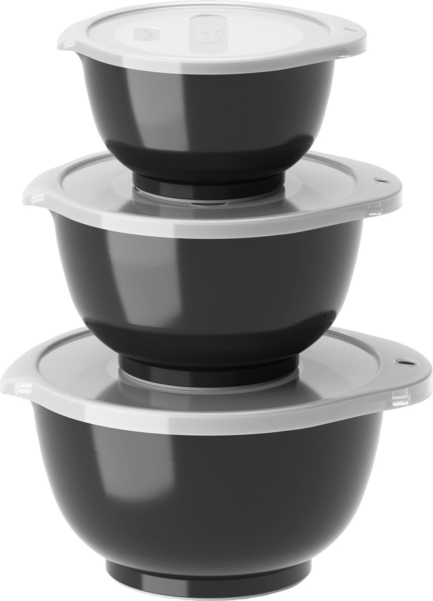 Rosti Ensemble de mini-bols Margrethe, lot de 3 Noir